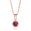 RS PURE BY ROSS-SIMONS RUBY PENDANT NECKLACE IN 14KT ROSE GOLD