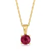 Rs Pure By Ross-simons Ruby Pendant Necklace In 14kt Yellow Gold In Multi
