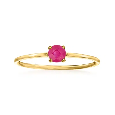 Rs Pure By Ross-simons Ruby Ring In 14kt Yellow Gold In Red