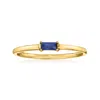 Rs Pure By Ross-simons Sapphire-accented Ring In 14kt Yellow Gold In Blue