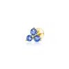 Rs Pure By Ross-simons Sapphire Flat-back Stud Earrings In 14kt Yellow Gold In Multi