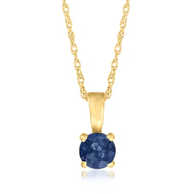 Rs Pure By Ross-simons Sapphire Pendant Necklace In 14kt Yellow Gold In Multi