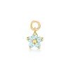 Rs Pure By Ross-simons Swiss Blue Topaz Flower Hoop Charms In 14kt Yellow Gold
