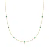 Rs Pure By Ross-simons Teal Enamel Star Station Necklace In 14kt Yellow Gold In Multi