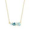 Rs Pure By Ross-simons Tonal Blue Topaz Necklace In 14kt Yellow Gold