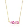 Rs Pure By Ross-simons Tonal Pink Multi-gemstone Necklace In 14kt Yellow Gold In Multi