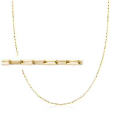 Rs Pure By Ross-simons 14kt Yellow Gold Paper Clip Link Necklace In Multi