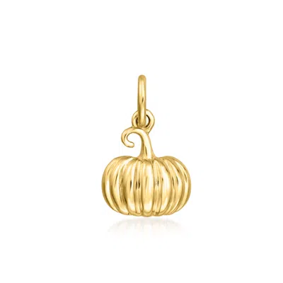 Rs Pure By Ross-simons 14kt Yellow Gold Pumpkin Charm