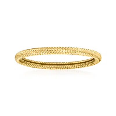 Rs Pure By Ross-simons 14kt Yellow Gold Roped Ring