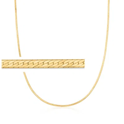 Rs Pure By Ross-simons 1.5mm 14kt Yellow Gold Herringbone Necklace In Multi