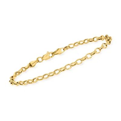 Rs Pure By Ross-simons 3.2mm 14kt Yellow Gold Cable-chain Bracelet