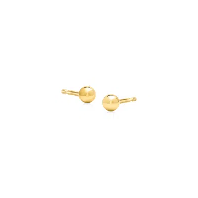 Rs Pure By Ross-simons 3mm 14kt Yellow Gold Ball Stud Earrings In Multi