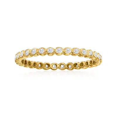 Rs Pure By Ross-simons Bezel-set Diamond Eternity Band In 14kt Yellow Gold In White