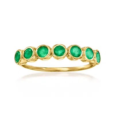 Rs Pure By Ross-simons Bezel-set Emerald Ring In 14kt Yellow Gold