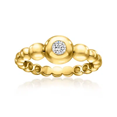 Rs Pure By Ross-simons Bezel-set Lab-grown Diamond Bubble Ring In 18kt Gold Over Sterling