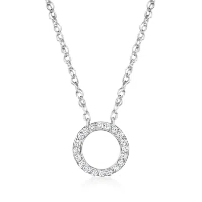 Rs Pure By Ross-simons Diamond Eternity Circle Necklace In Sterling Silver In Multi