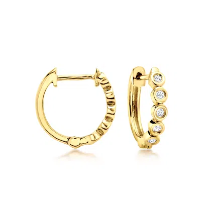 Rs Pure By Ross-simons Diamond Hoop Earrings In 18kt Gold Over Sterling