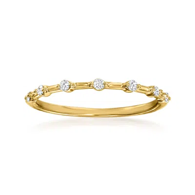 Rs Pure By Ross-simons Diamond Station Ring In 14kt Yellow Gold In Neutral