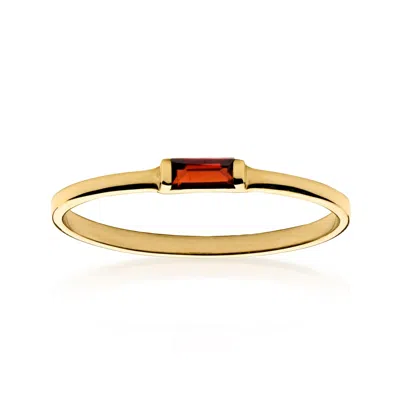 Rs Pure By Ross-simons Garnet Ring In 10kt Yellow Gold In Red