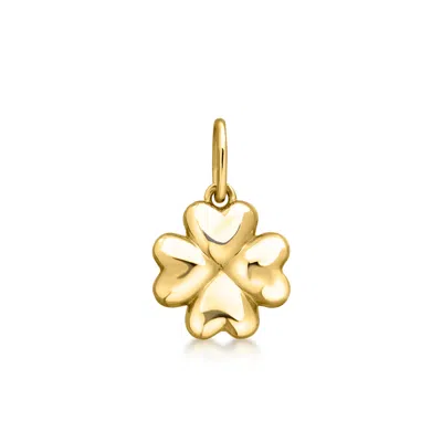 Rs Pure By Ross-simons Italian 10kt Yellow Gold Clover Charm