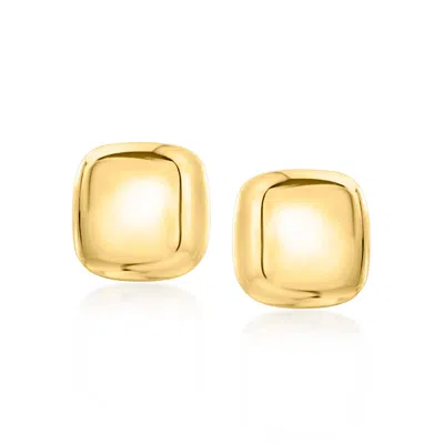 Rs Pure By Ross-simons Italian 10kt Yellow Gold Petite Square Stud Earrings