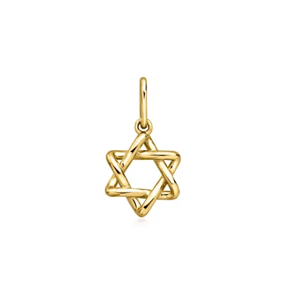Rs Pure By Ross-simons Italian 10kt Yellow Gold Star Of David Charm