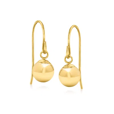 Rs Pure By Ross-simons Italian 14kt Yellow Gold Ball Drop Earrings