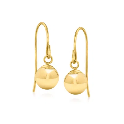 Rs Pure By Ross-simons Italian 14kt Yellow Gold Ball Drop Earrings