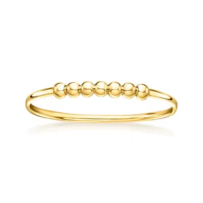 Rs Pure By Ross-simons Italian 14kt Yellow Gold Bead Station Ring