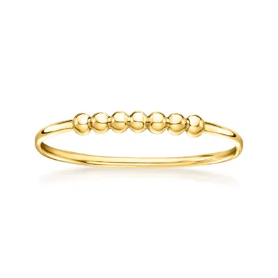Rs Pure By Ross-simons Italian 14kt Yellow Gold Bead Station Ring