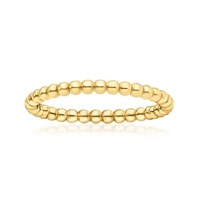 Rs Pure By Ross-simons Italian 14kt Yellow Gold Beaded Ring