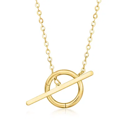 Rs Pure By Ross-simons Italian 14kt Yellow Gold Charm-compatible Toggle Necklace In Multi