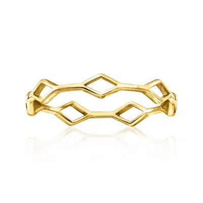 Rs Pure By Ross-simons Italian 14kt Yellow Gold Geometric Ring