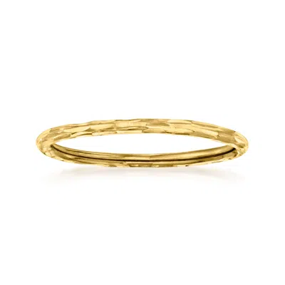 Rs Pure By Ross-simons Italian 14kt Yellow Gold Grooved Ring