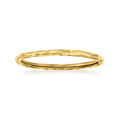 Rs Pure By Ross-simons Italian 14kt Yellow Gold Grooved Ring