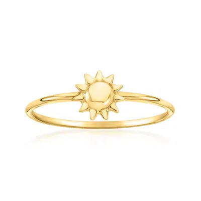Rs Pure By Ross-simons Italian 14kt Yellow Gold Sun Ring