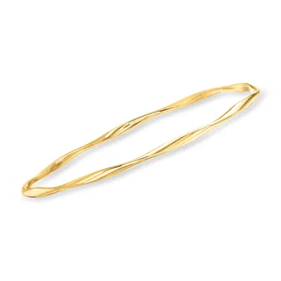 Rs Pure By Ross-simons Italian 14kt Yellow Gold Twisted Bangle Bracelet