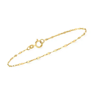 Rs Pure By Ross-simons Italian 2.25mm 14kt Yellow Gold Lumachina-chain Bracelet In Multi