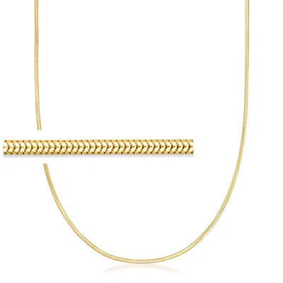 Rs Pure By Ross-simons Italian 1.9mm 18kt Gold Over Sterling Snake-chain Necklace