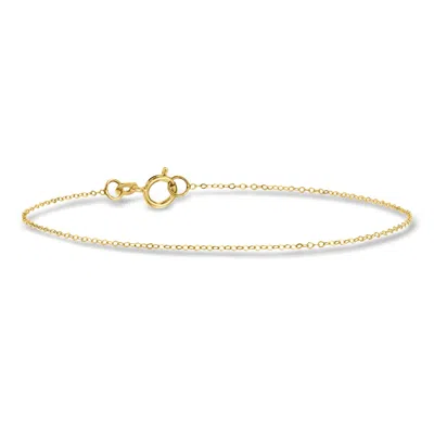 Rs Pure By Ross-simons Italian 1mm 10kt Yellow Gold Cable-chain Bracelet