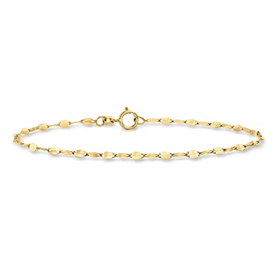 Rs Pure By Ross-simons Italian 2.25mm 14kt Yellow Gold Lumachina-chain Bracelet