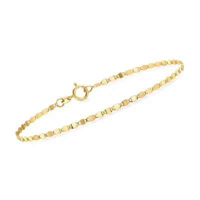 Rs Pure By Ross-simons 1.5mm 14kt Yellow Gold Twisted Rope-chain Bracelet