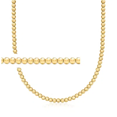Rs Pure By Ross-simons Italian 5mm 18kt Gold Over Sterling Bead Necklace In Multi