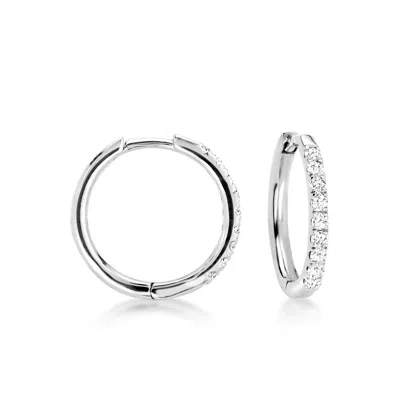 Rs Pure By Ross-simons Lab-grown Diamond Hoop Earrings In 10kt White Gold In Metallic