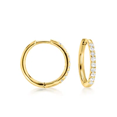 Rs Pure By Ross-simons Lab-grown Diamond Hoop Earrings In 10kt Yellow Gold