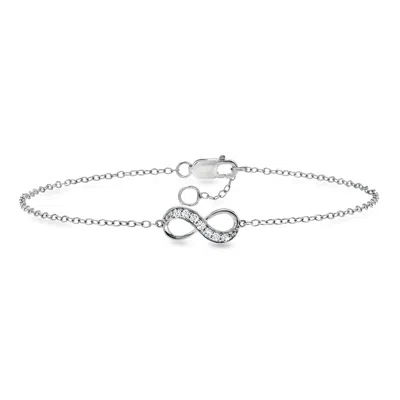Rs Pure By Ross-simons Lab-grown Diamond Infinity Symbol Bracelet In Sterling Silver In Multi