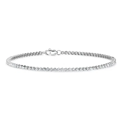 Rs Pure By Ross-simons Lab-grown Diamond Tennis Bracelet In 14kt White Gold In Metallic
