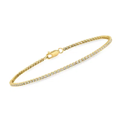 Rs Pure By Ross-simons Lab-grown Diamond Tennis Bracelet In 14kt Yellow Gold In Red