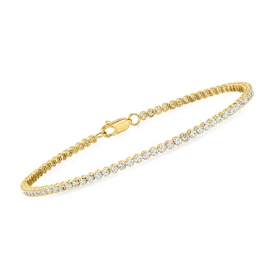 Rs Pure By Ross-simons Lab-grown Diamond Tennis Bracelet In 14kt Yellow Gold