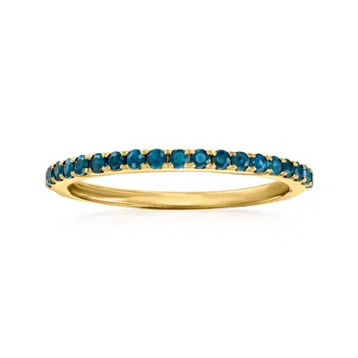 Rs Pure By Ross-simons London Blue Topaz Ring In 14kt Yellow Gold In Green